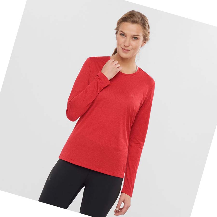 Camiseta Salomon AGILE Mujer Rojos | MX 2562SGL